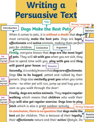 persuasive exaggerated text examples