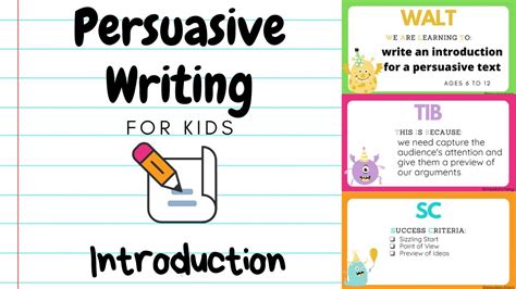 Persuasive Writing For Kids 2 Introduction Youtube Persuasive Writing For 2nd Grade - Persuasive Writing For 2nd Grade