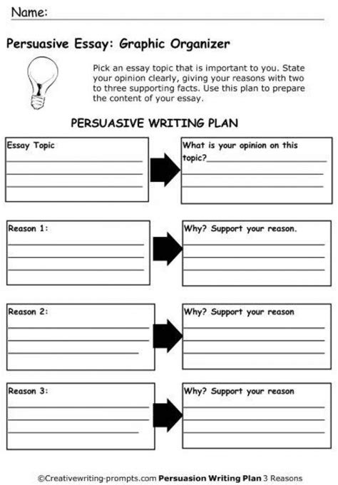 Persuasive Writing Graphic Organizer Worksheet Education Com Persuasive Writing Graphic Organizer - Persuasive Writing Graphic Organizer