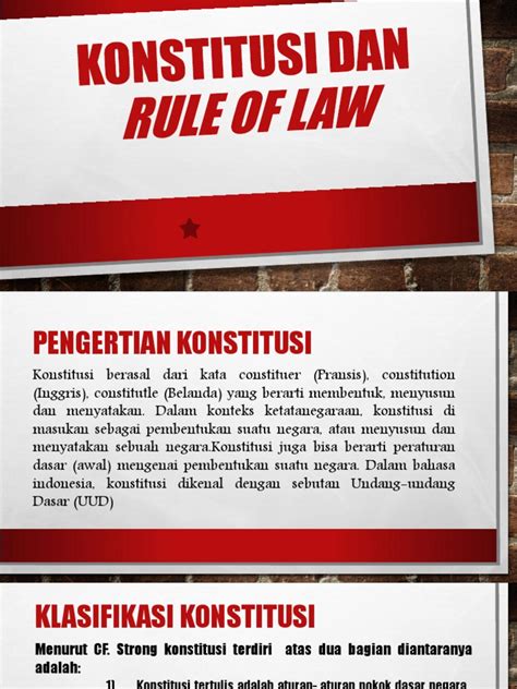 pertanyaan tentang konstitusi dan rule of law