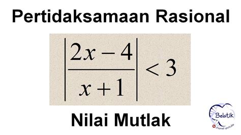 Pertidaksamaan Nilai Mutlak