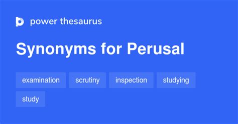 Perusal Synonym