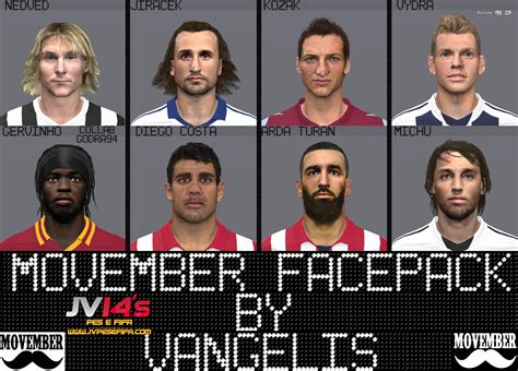 pes 2014 movember face pack