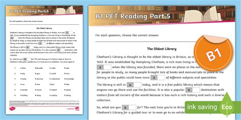 Pet Reading Part 5 Gap Fill Exercises Autoenglish