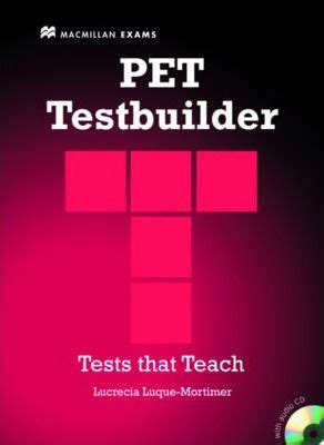 pet testbuilder student s book with key per le sc