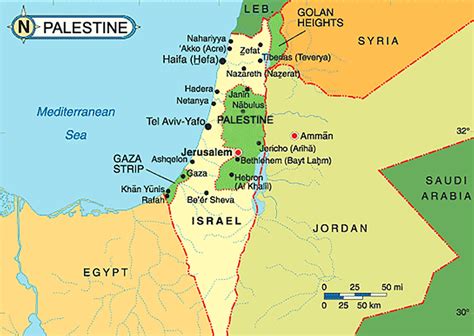 peta israel dan palestina