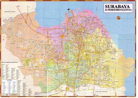 peta kota surabaya ukuran besar