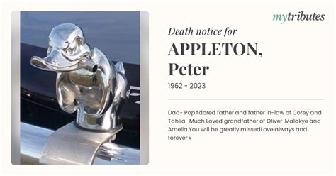peter appleton biography death