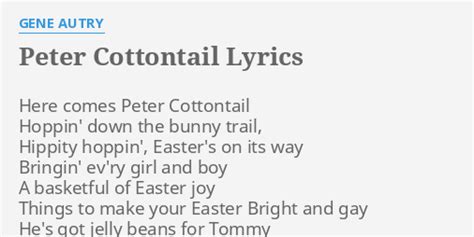 Peter Cottontail Lyrics