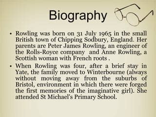 peter james rowling biography examples