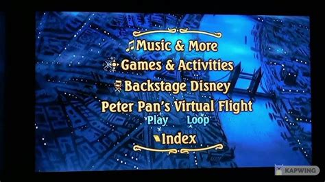 Peter Pan 2007 Dvd Menu Walkthrough