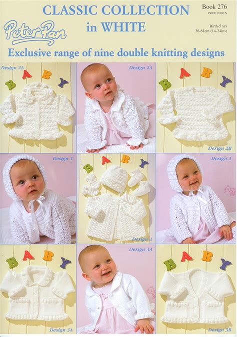 Peter Pan Knitting Pattern 276 Classic Collection In White