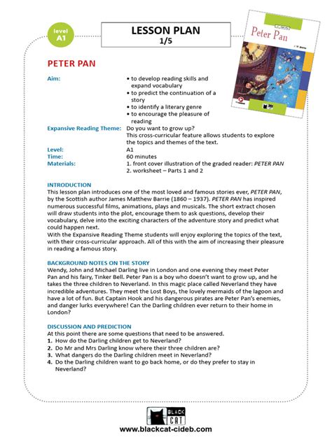 Peter Pan Lesson Plans