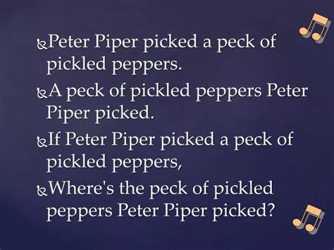 Peter Piper Picked A Peck Of Pickled Peppers Peter Piper Picked A Pepper Poem - Peter Piper Picked A Pepper Poem