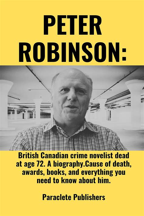 peter robinson author biography format