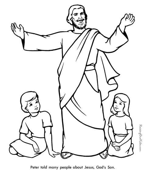 Peter Told About Jesus Coloring Page Matthew