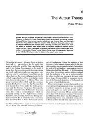 peter wollen the auteur theory definition