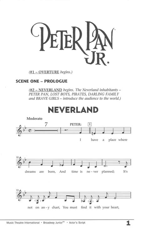 Download Peter Pan Jr Musical Script 
