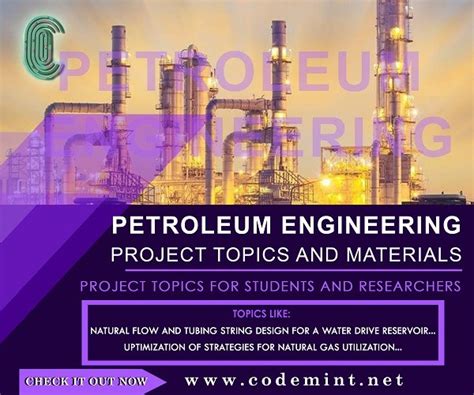 Read Petroleum Engineering Thesis Topics List 