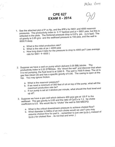 Full Download Petroleum Production Engineering Exam With Answers 