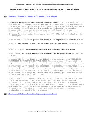 Full Download Petroleum Production Engineering Lecture Notes 