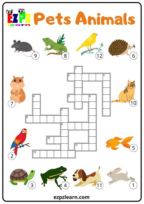 Pets Amp Animals Crosswords Word Searches Bingo Cards Pic Crossword Answers Animal Category - Pic Crossword Answers Animal Category