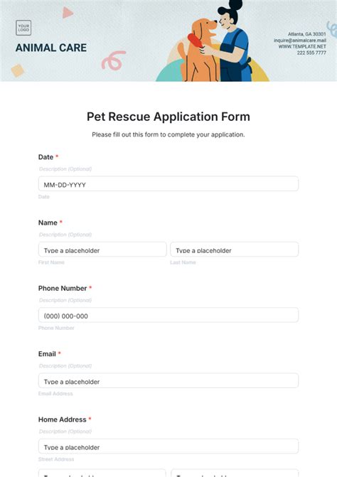 pets in need application