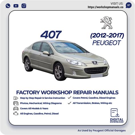peugeot 407 workshop manuals