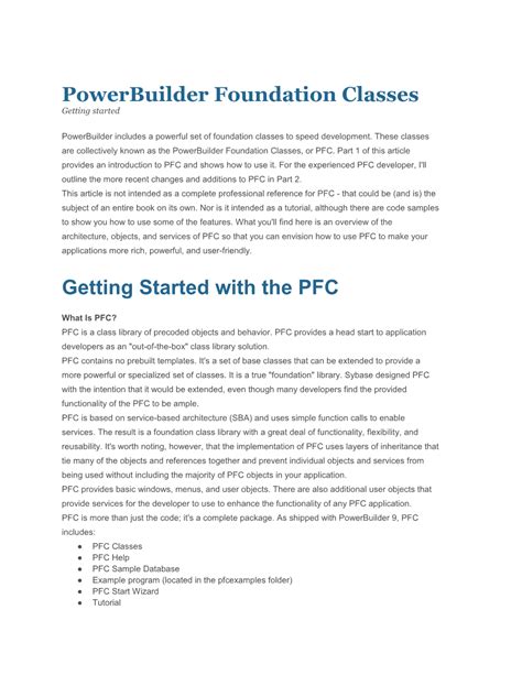 Pfc User Guide For Powerbuilder V1