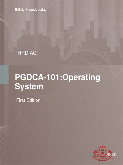 Pgdca 101 Computer Organization And Operating Systems