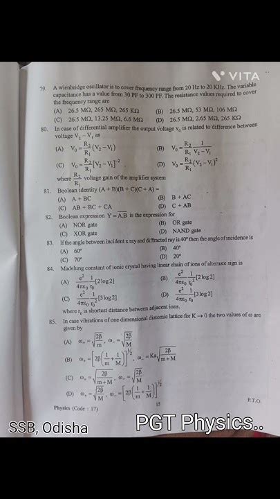 Full Download Pgt Physics Model Question Paper 