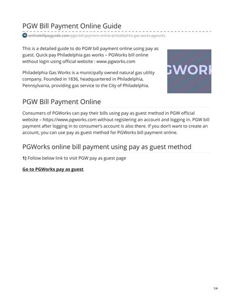 Pgworks Pay Bill
