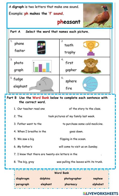 ph Digraph Build Words Worksheets Worksheets Library