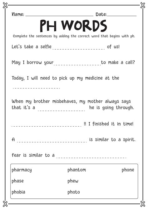 Ph Phonics Worksheet   44 Phonics Worksheets Kids Practice Phonics Words Easy - Ph Phonics Worksheet