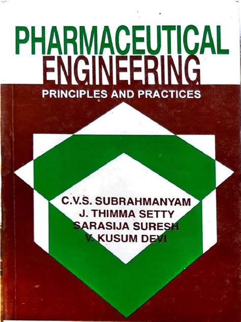 Pharmaceutical Engineering Cvs Subrahmanyam