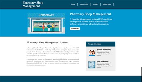 Pharmacy Shop Management System Project Report