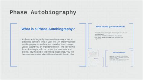 phase autobiography example