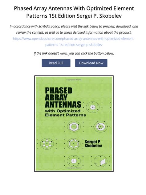 Phased Array Antennas With Optimized Element Patterns Artech House Antennas And Propagation Library