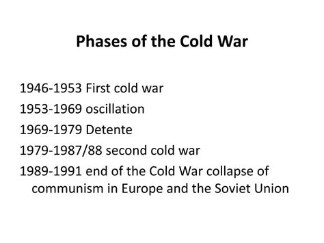 Phases Of Cold War