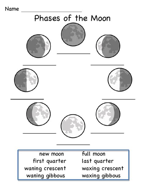Phases Of The Moon Differentiated Labeling Worksheet Twinkl Moon Worksheet  1st Grade - Moon Worksheet, 1st Grade