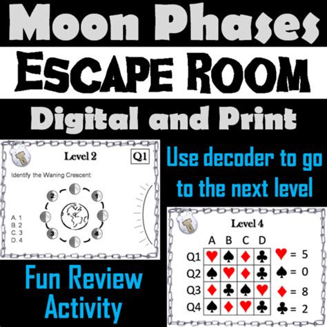 Phases Of The Moon Escape Room Reading Comprehension Phases Of The Moon Reading Comprehension - Phases Of The Moon Reading Comprehension