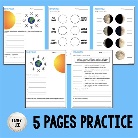 Phases Of The Moon Worksheet Teacher Resources And Phase Change Worksheet Middle School - Phase Change Worksheet Middle School