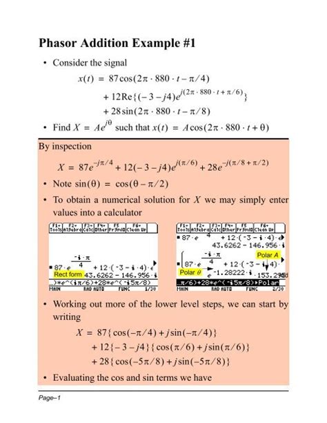 Phasor Addition Example 1 College Of Engineering