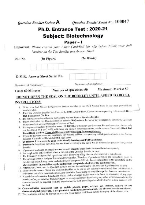 Phd Entrance Test Sample Paper For Computer Science