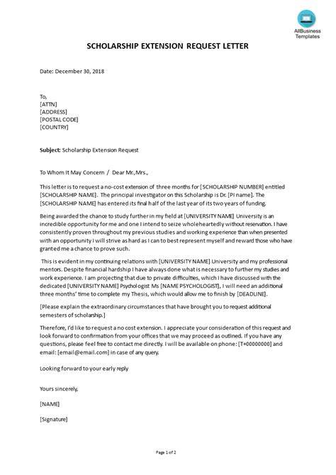 phd extension letter sample