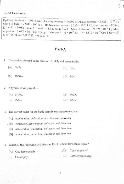 Full Download Phd Entrance Exam Question Paper Of Chemistry 