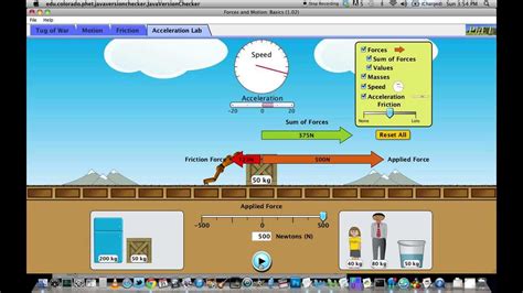 Phet Acceleration