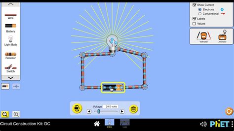 Phet Circuit Builder