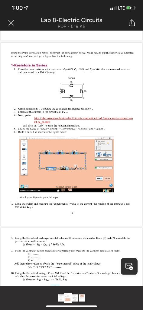 phet circuits lab answers
