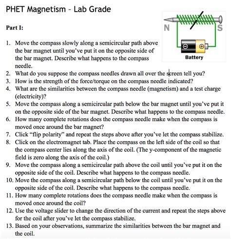 Phet Magnetism Lab